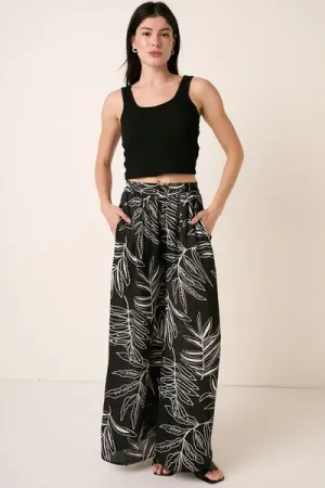 Printed Wide Leg Pants