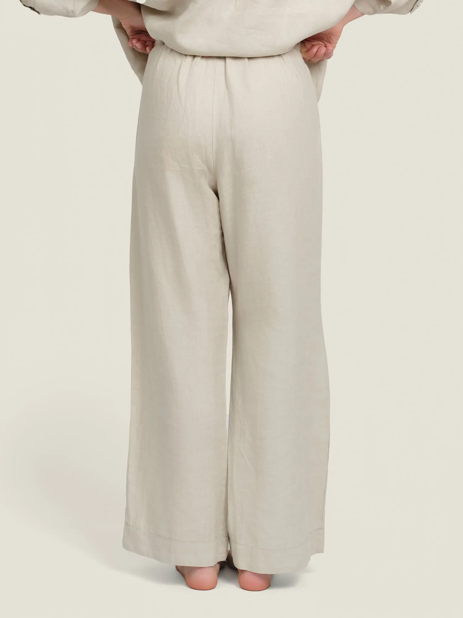 100% Linen pants in Sand