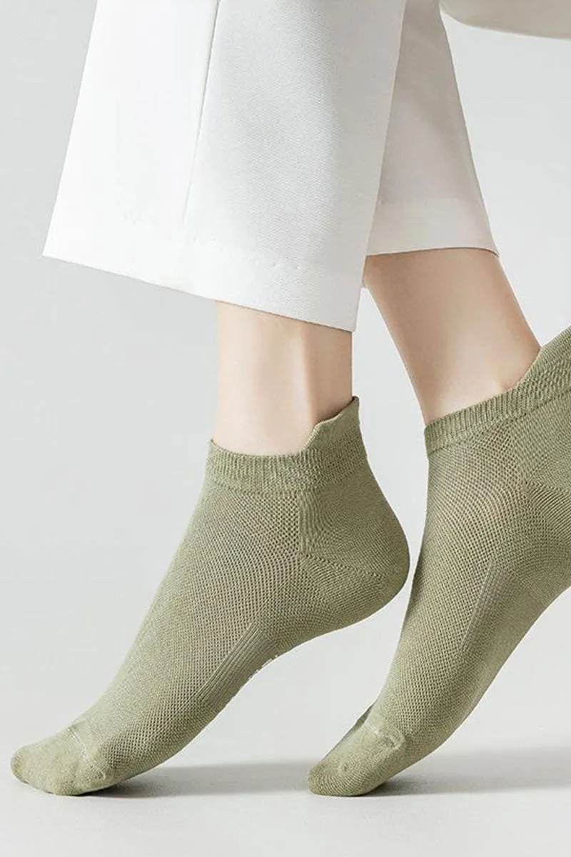 7PAIRS SOLID CASUAL ANKLE SOCKS