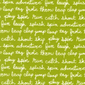 Action word Flannel - Green - cozy cotton