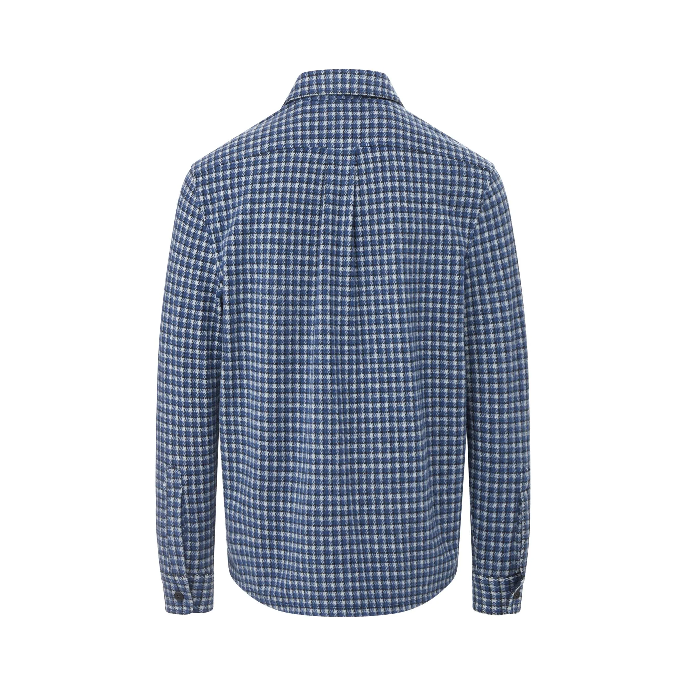 Adaptive Long Sleeve White and Navy Check Flannel Shirt / Combo Layering Piece with Magnetic Closures