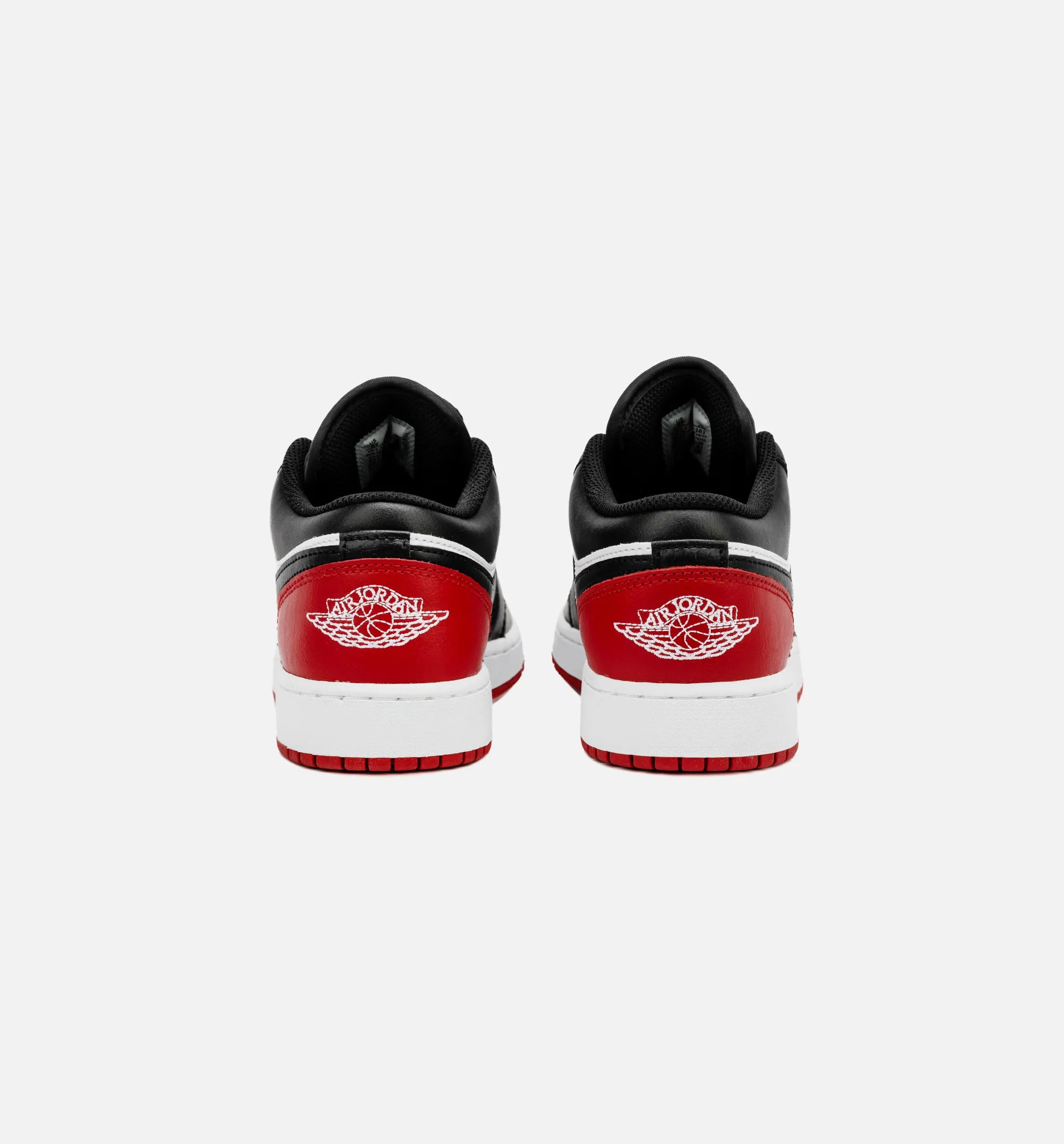 Air Jordan 1 Low Bred Toe Grade School Lifestyle Shoe - Red/Black