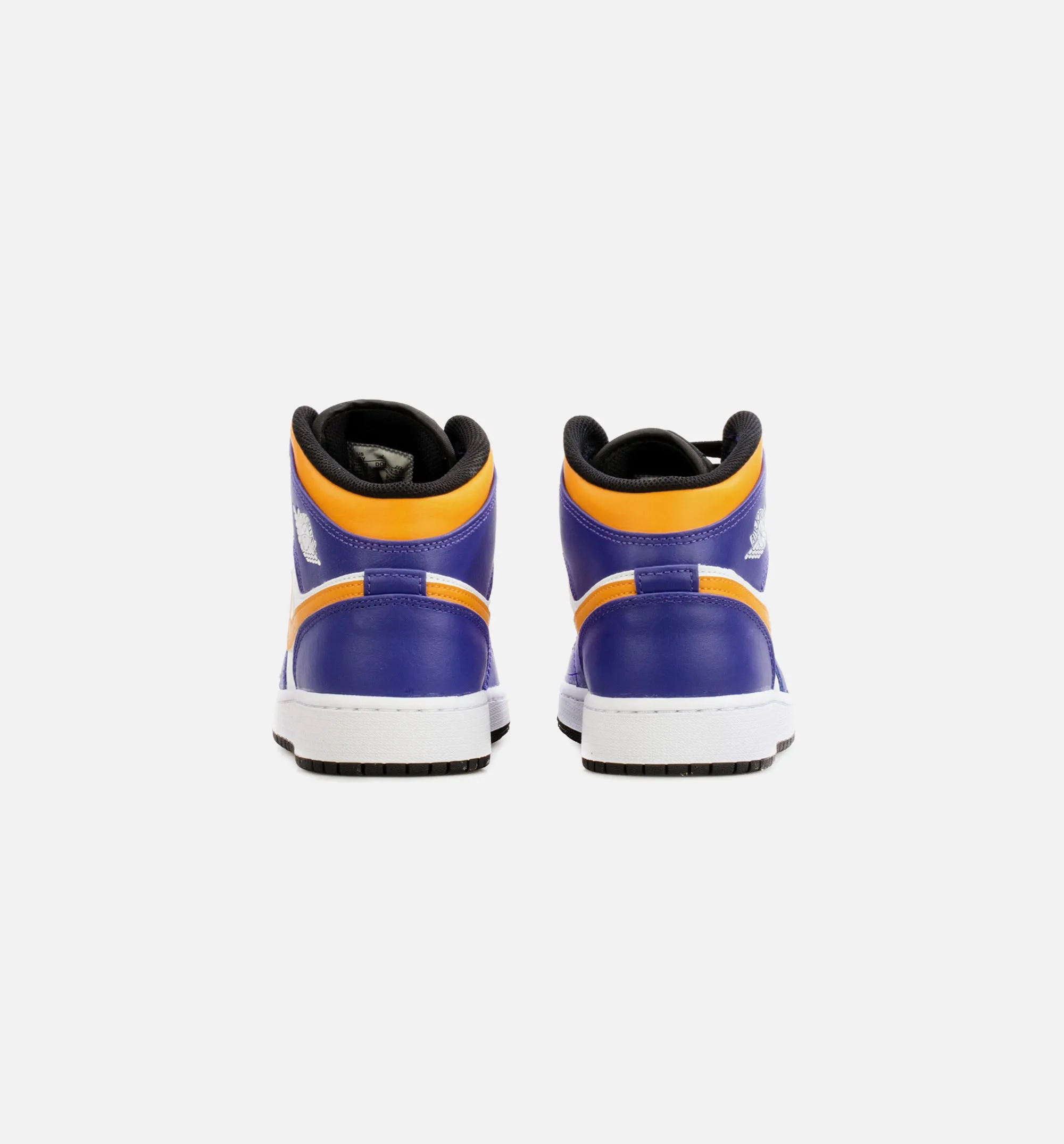 Air Jordan 1 Mid Grade School Lifestyle Shoe - Purple/Yellow