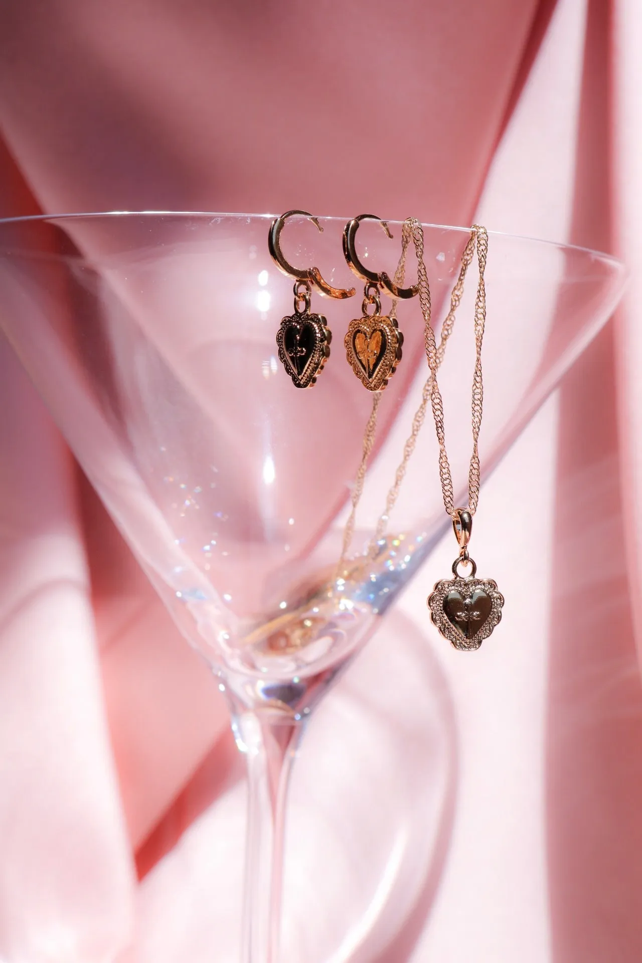 Amore Heart Huggie Earrings