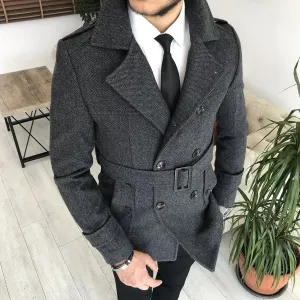 Arctic Anthracite Double Breasted Coat