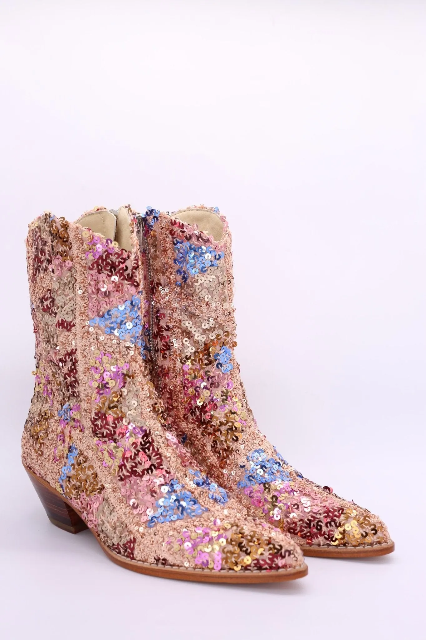 ASTERIA SEQUIN ANKLE BOOTS X FREE PEOPLE