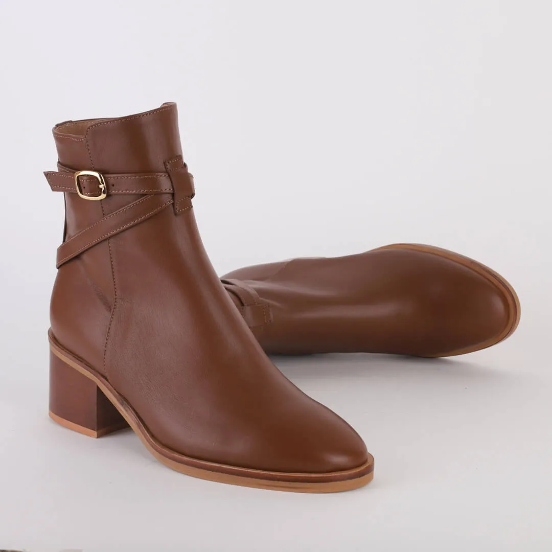 Aubrey - belted ankle boots