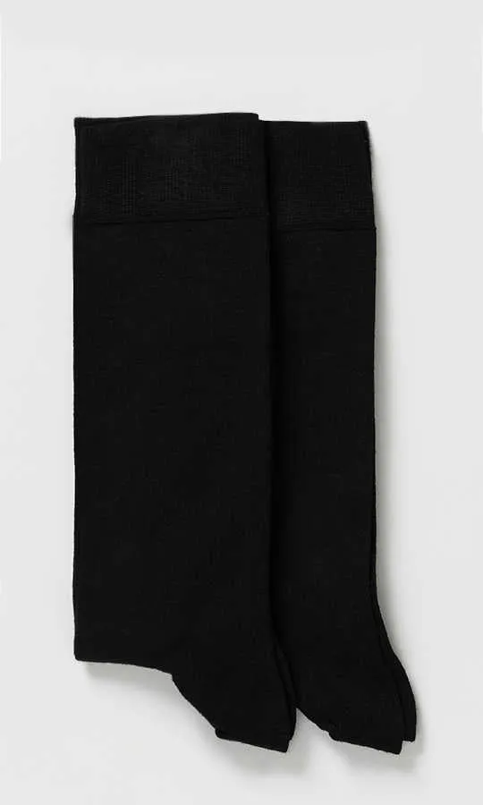 Basic Bamboo Black-Black Socks, Black-Black