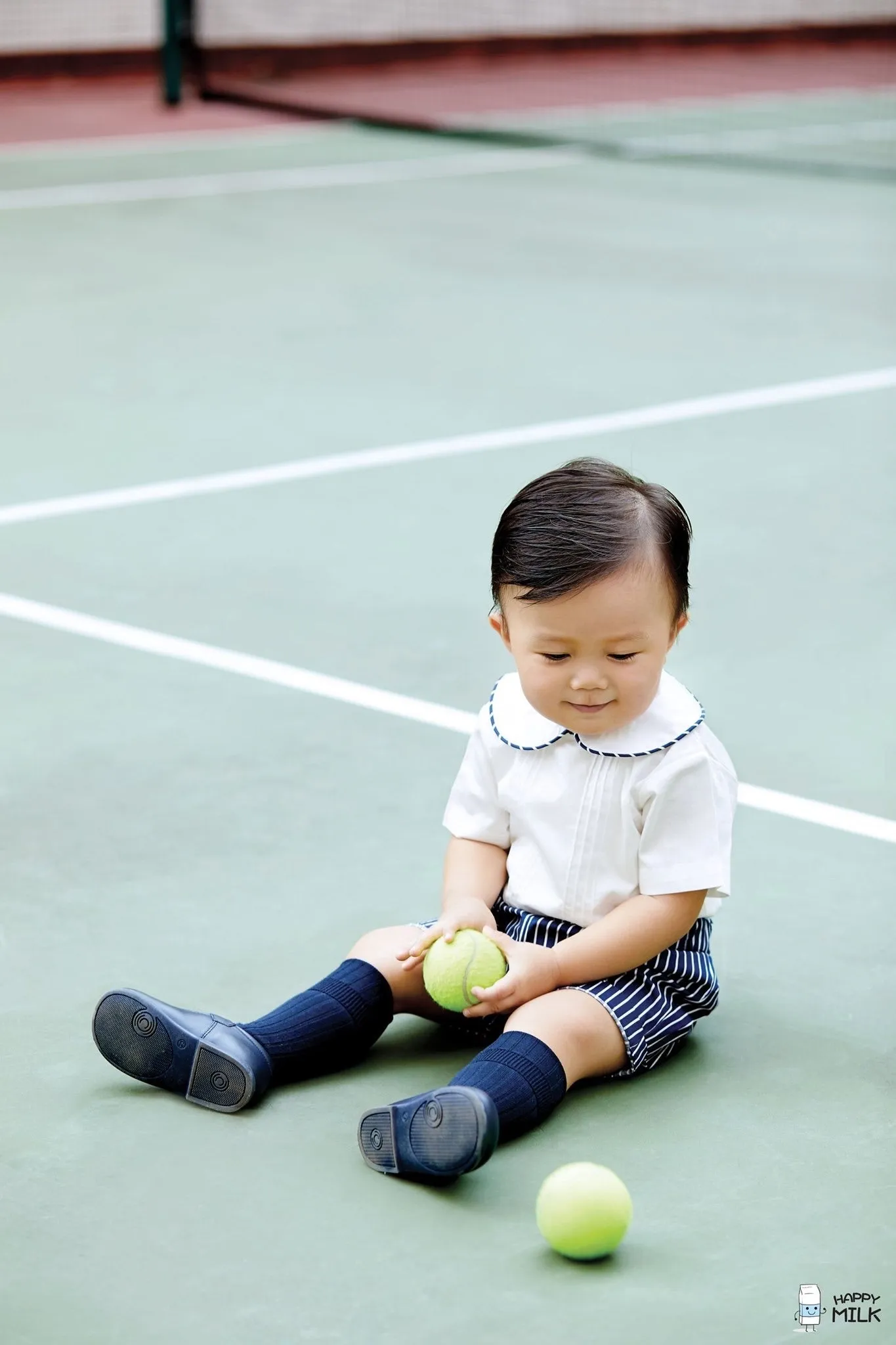 Basic rib knee high socks (Marine Blue)