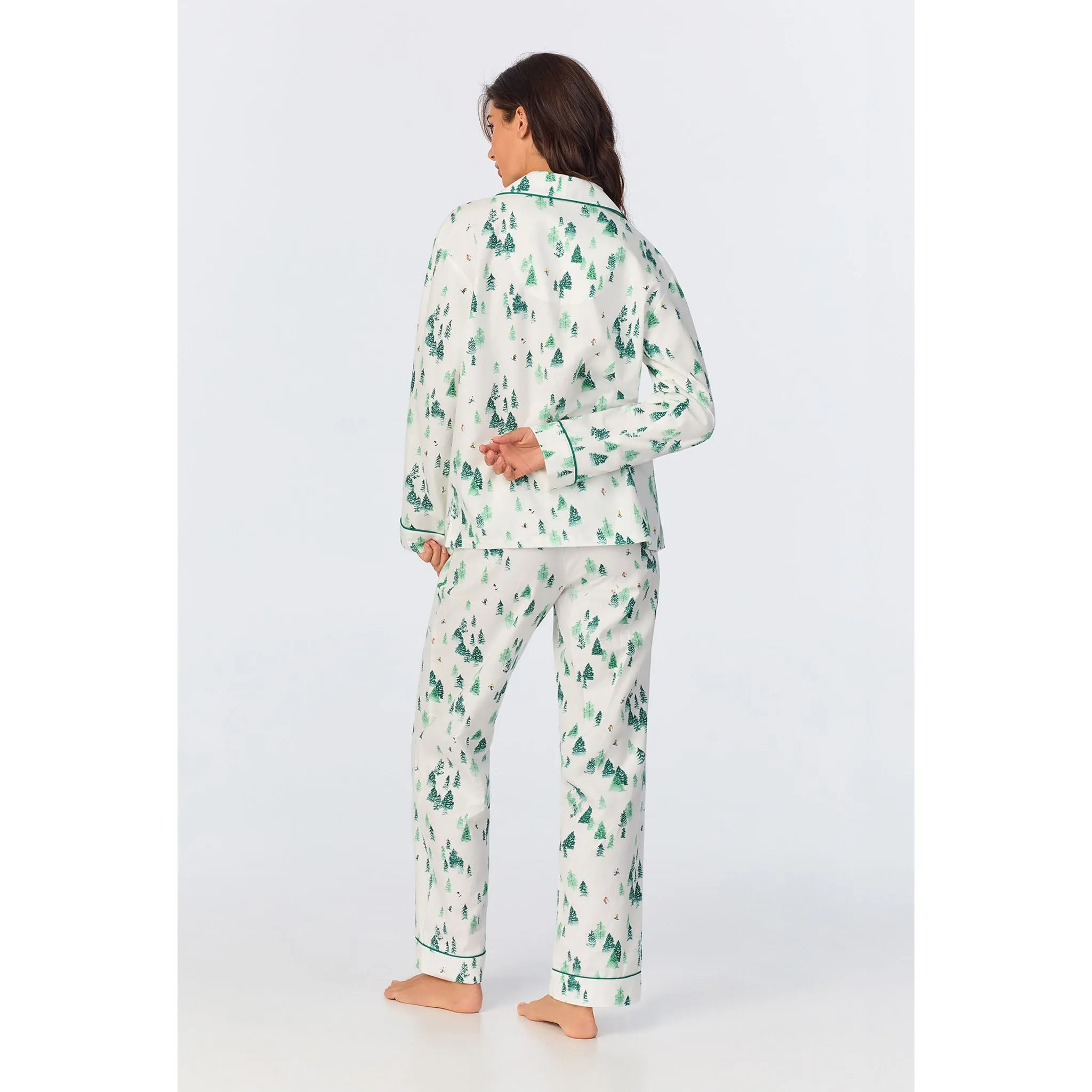 Cozy Womens Bed Head Flannel Pajama Set - Hit the Slopes Long Sleeve Classic