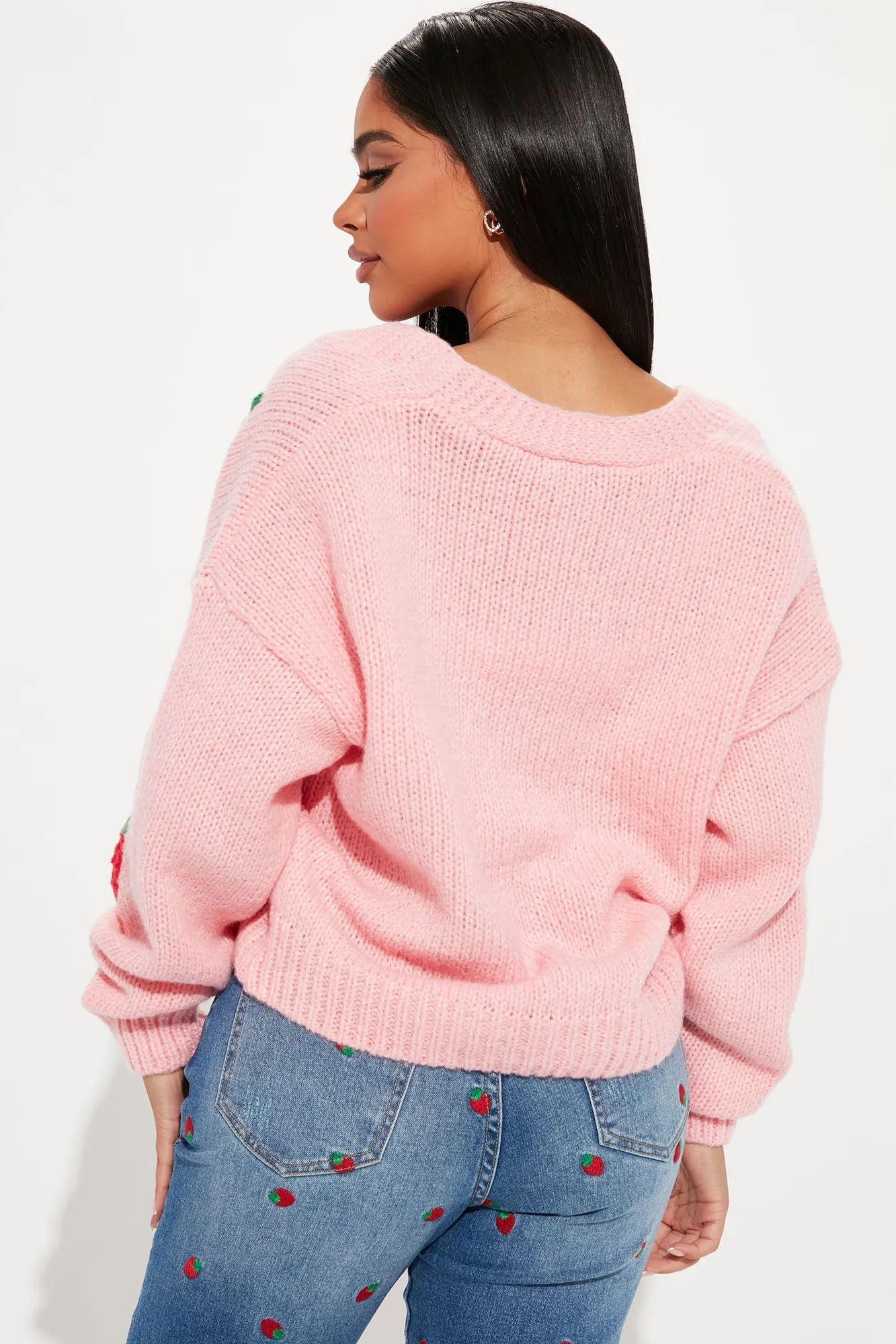 Berry Sweet Strawberry Cardigan - Pink