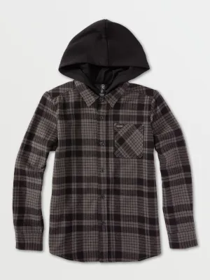 Big Boys Strangelight Hooded Flannel Shirt - Castlerock