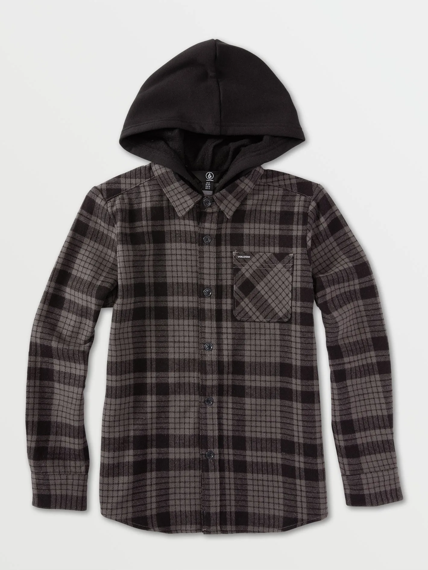 Big Boys Strangelight Hooded Flannel Shirt - Castlerock