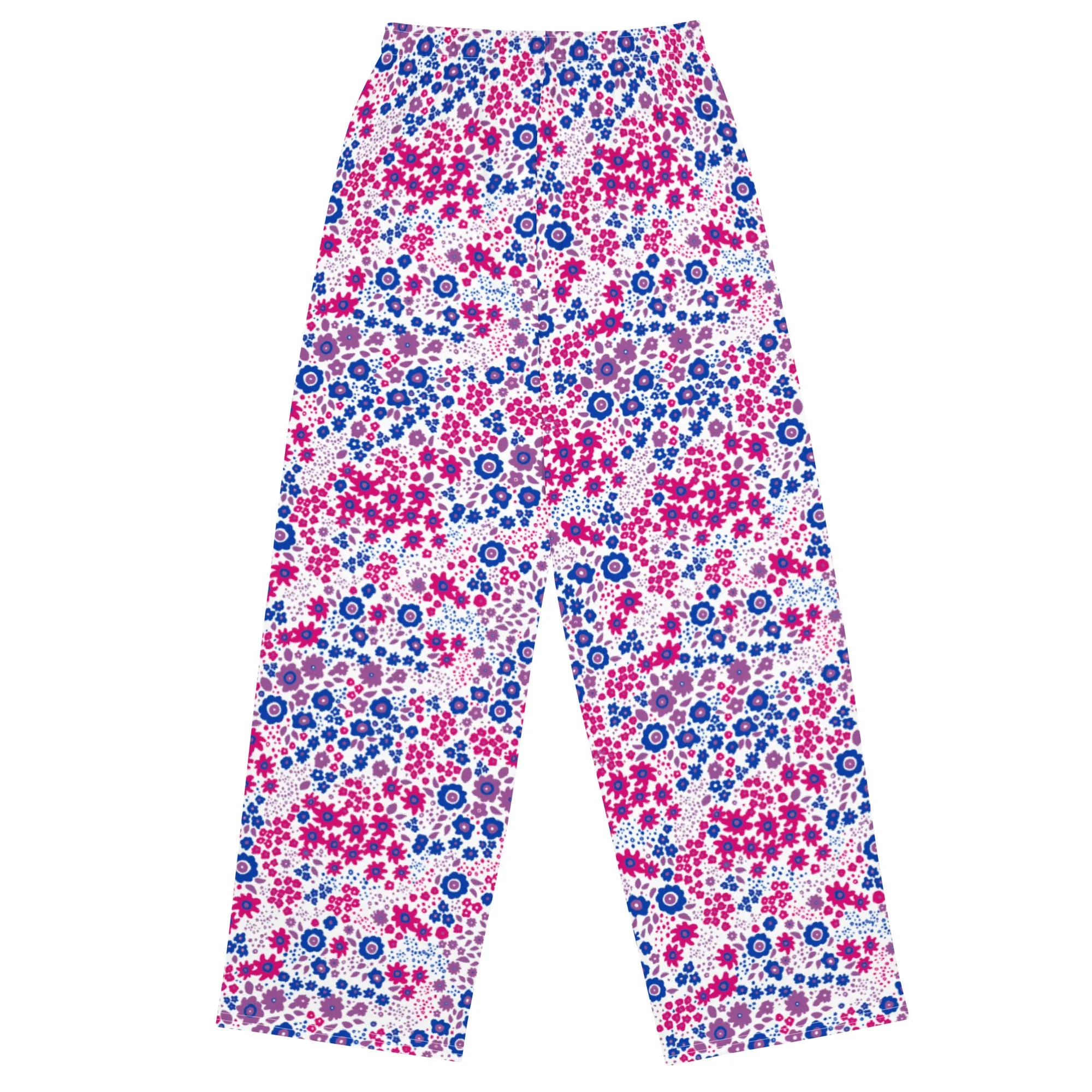 Bisexual Flowers Wide-Leg Pants