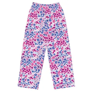 Bisexual Flowers Wide-Leg Pants