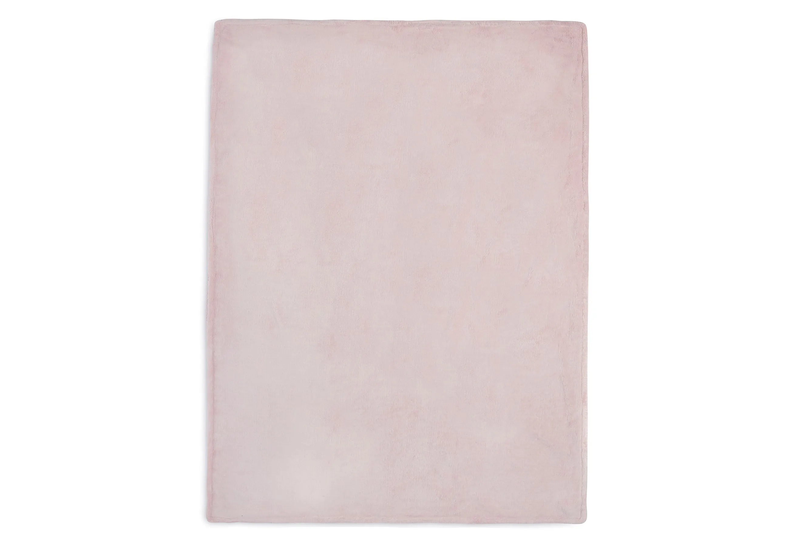 Blanket Cot 100x150cm Basic Knit - Pale Pink/Coral Fleece