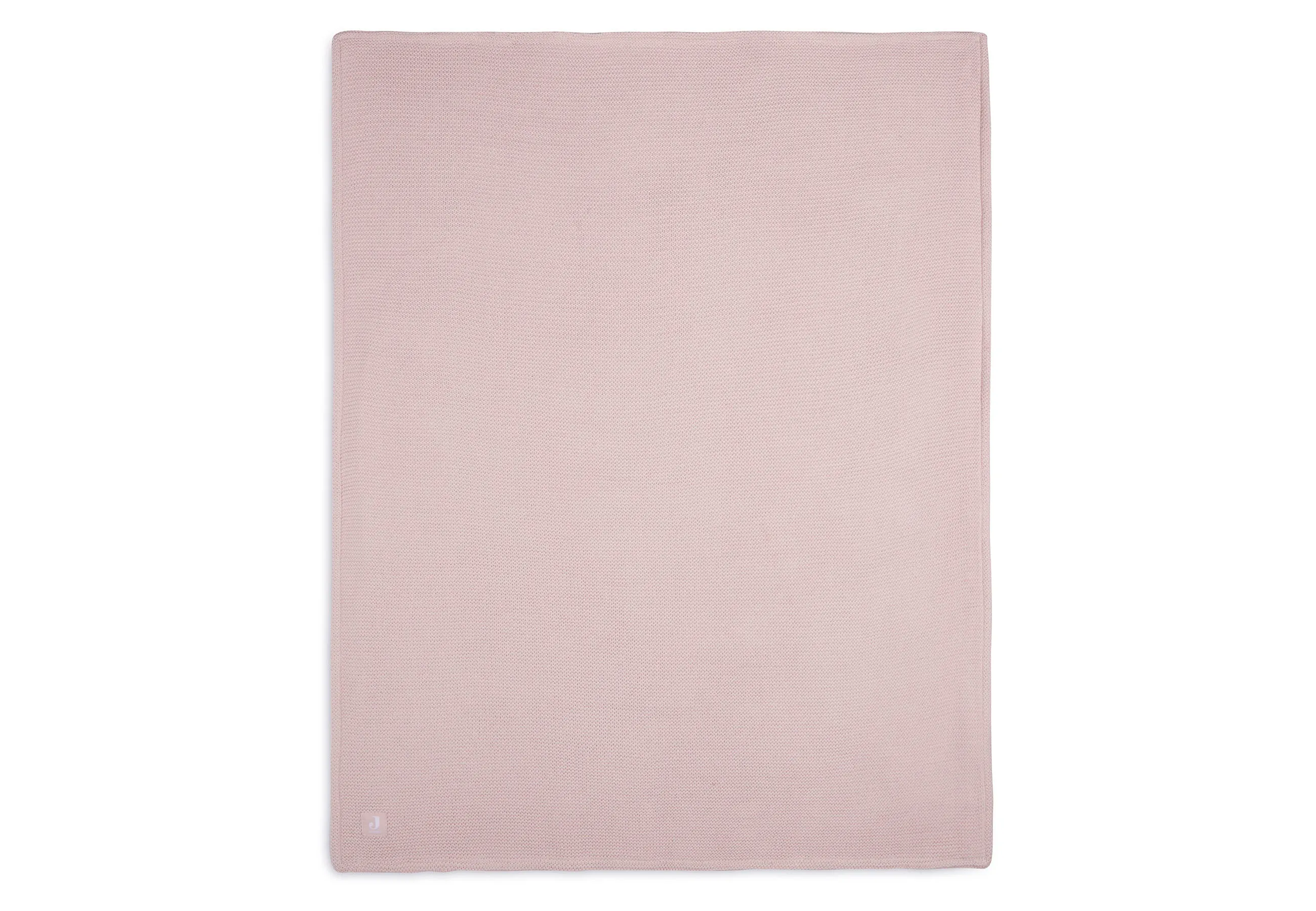 Blanket Cot 100x150cm Basic Knit - Pale Pink/Coral Fleece