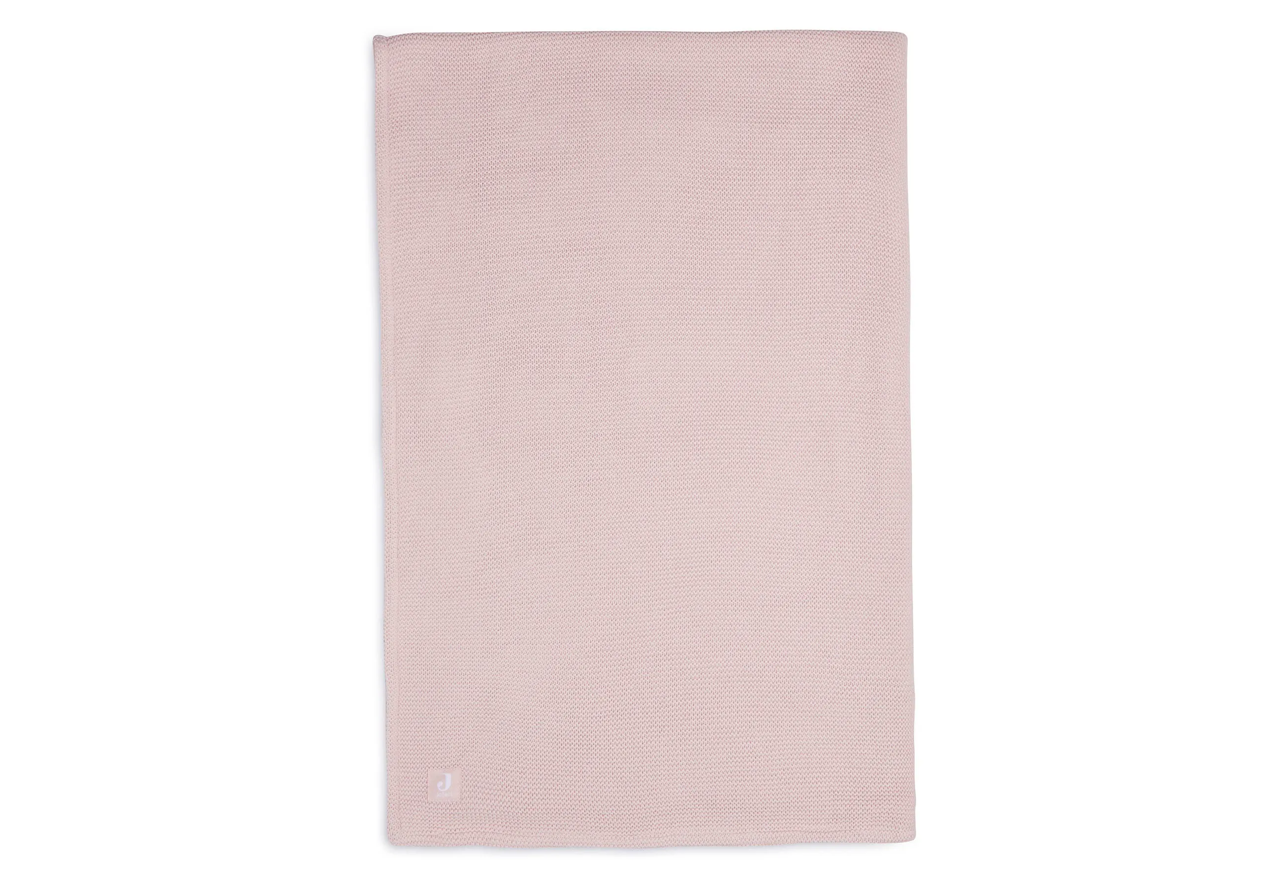 Blanket Cot 100x150cm Basic Knit - Pale Pink/Coral Fleece