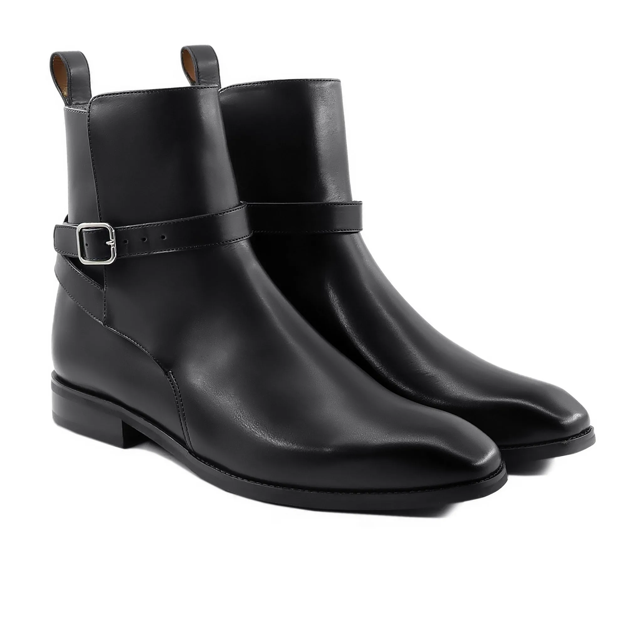 Blas - Men's Black Calf Leather Jodhpur Boot