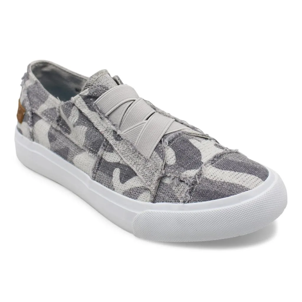 Blowfish Malibu Marley Grey Camoflauge Canvas Slip On Rounded Toe Sneaker