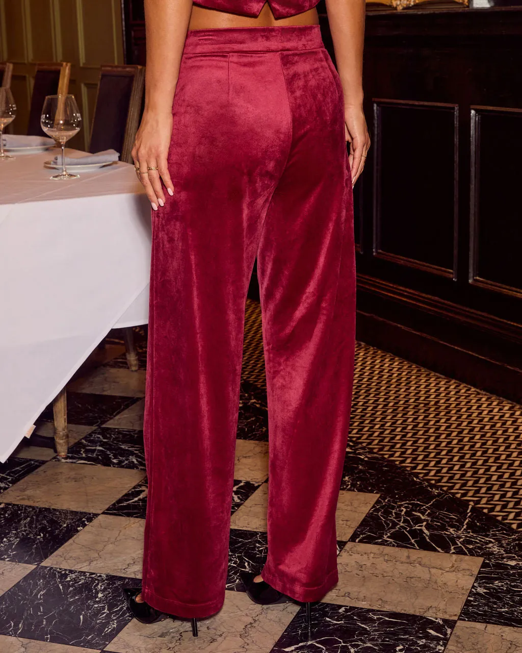 Braley Wide Leg Velvet Pants