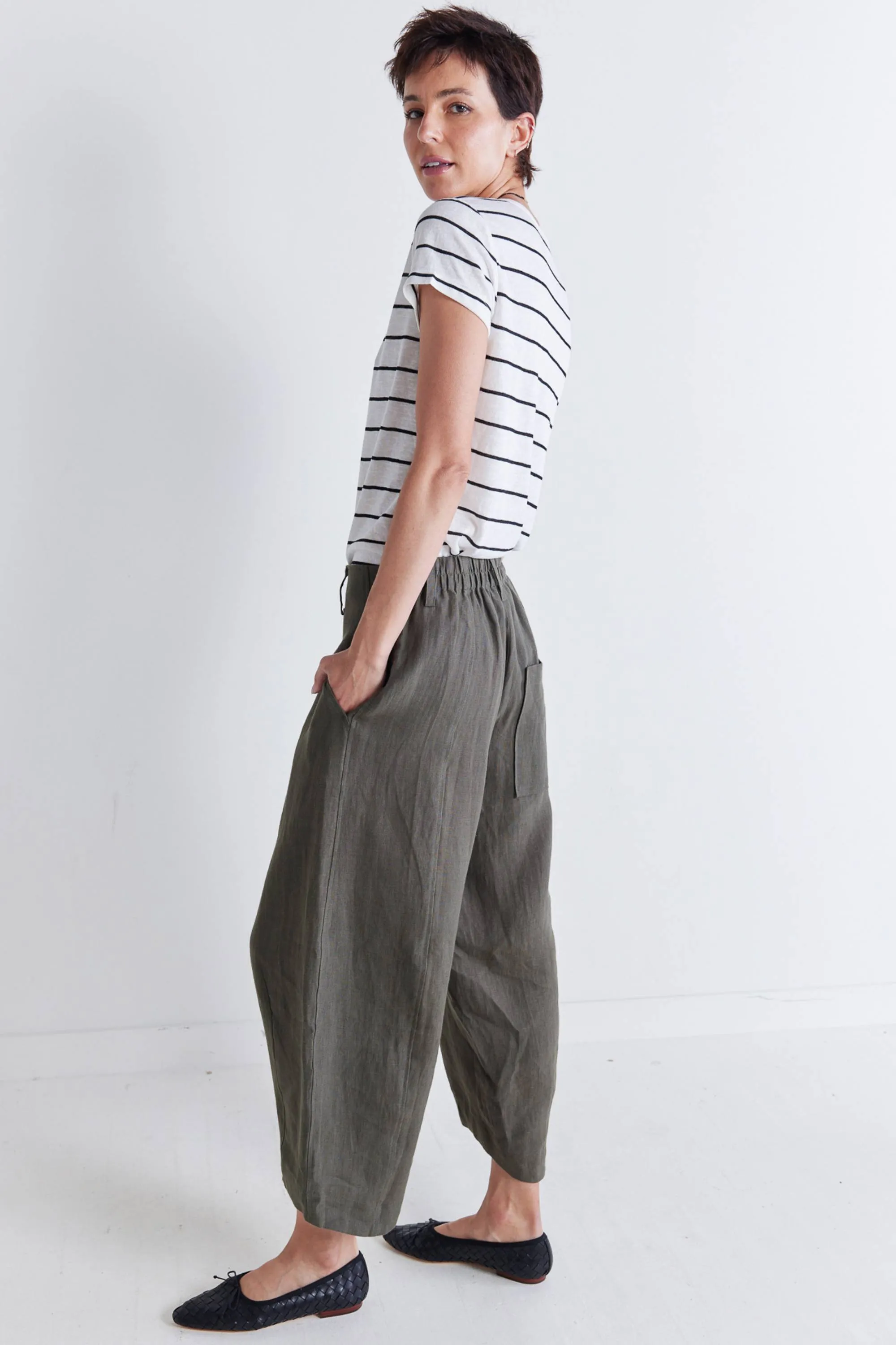 Carefree Wide Leg Linen Pants