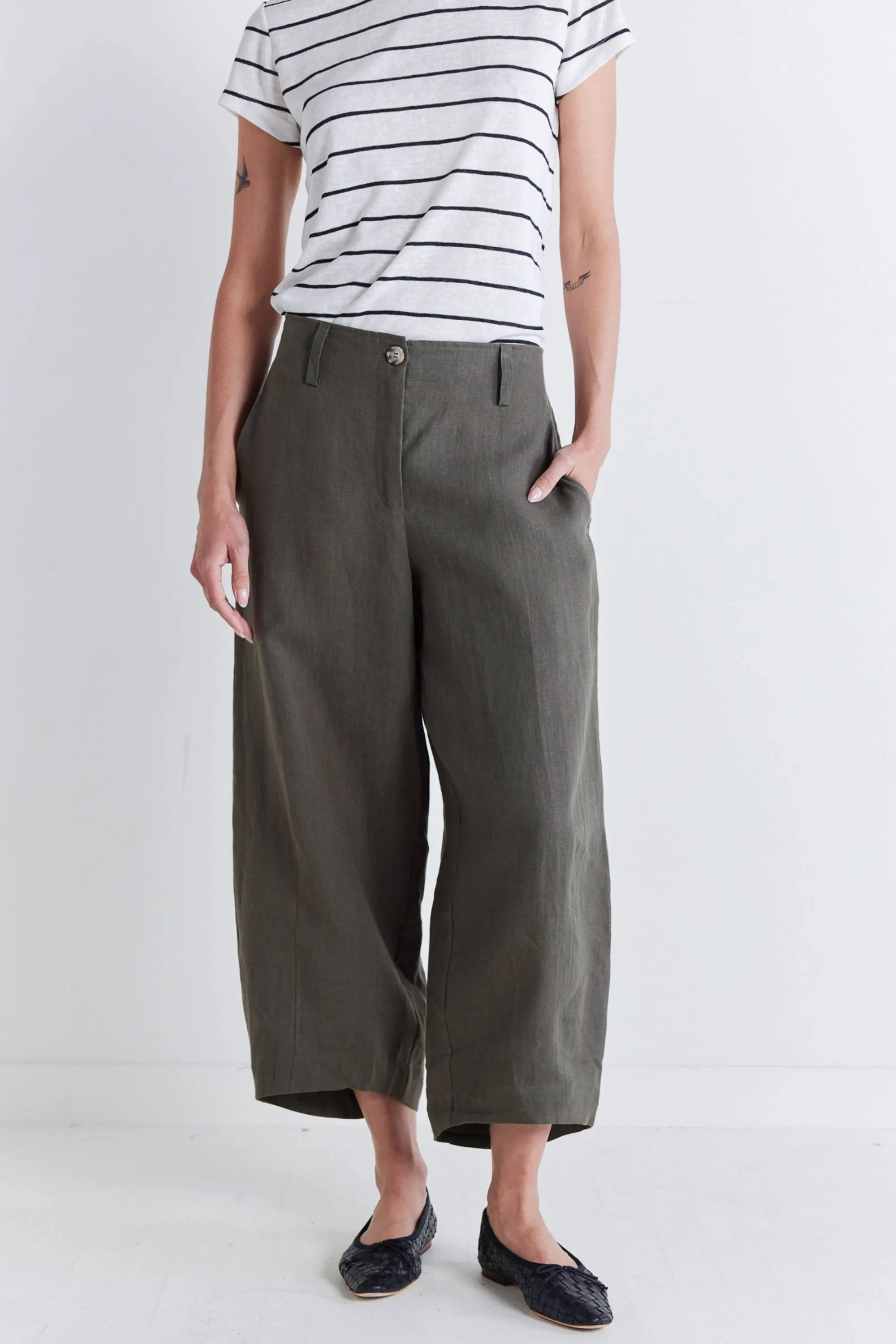 Carefree Wide Leg Linen Pants