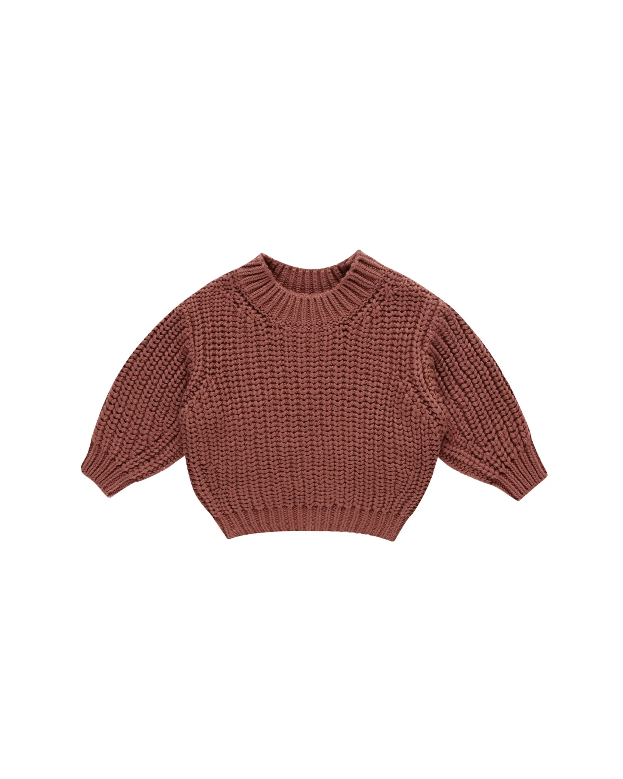 Chunky Knit Sweater | Cranberry