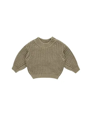 Chunky Knit Sweater | Olive