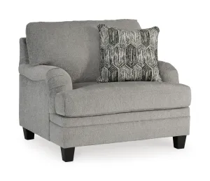 Davinca Chair & Half - Charcoal Fabric