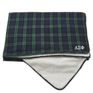 Delta Sig Flannel Throw Blanket