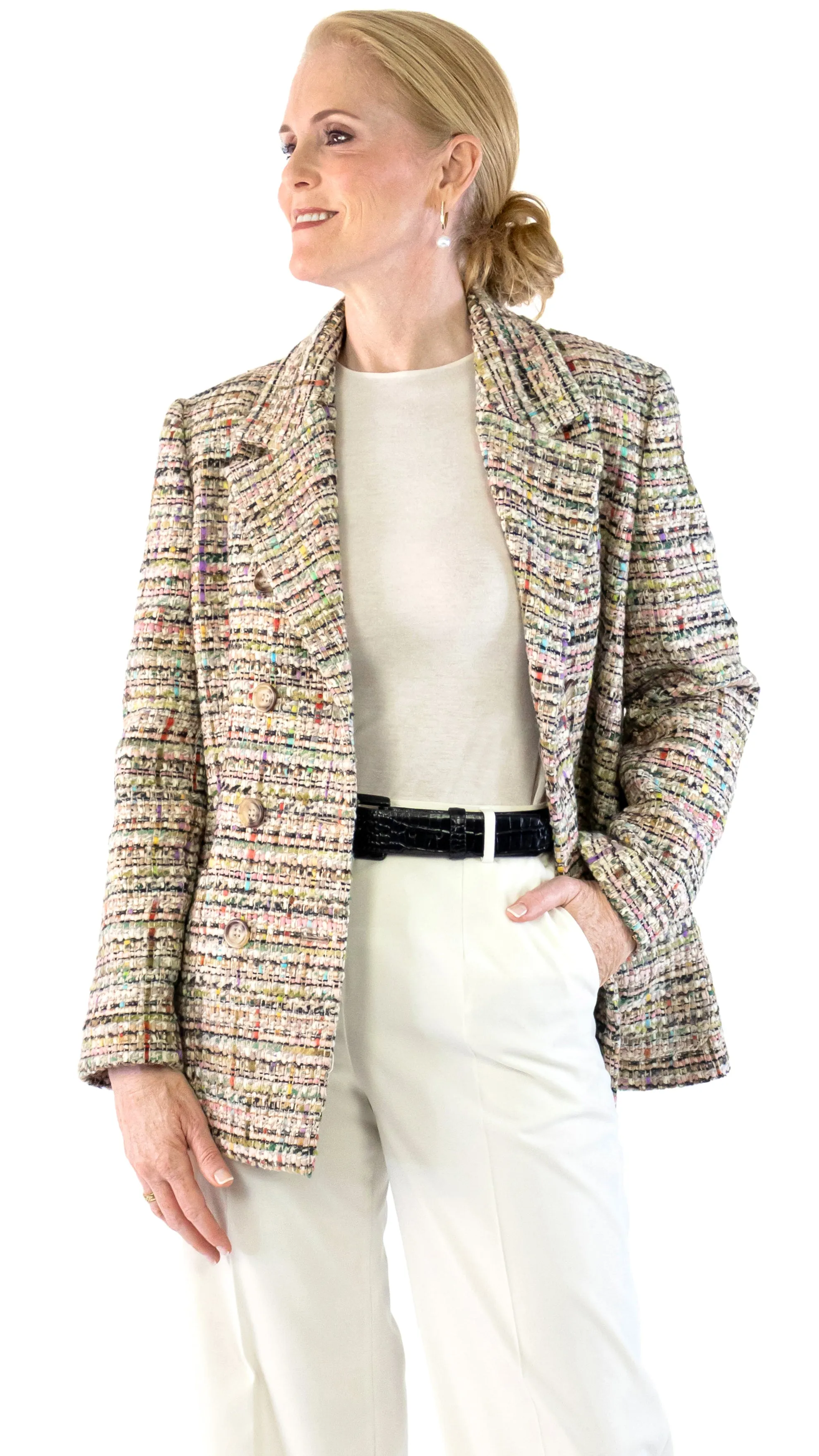 Double-Breasted Tweed Jacket