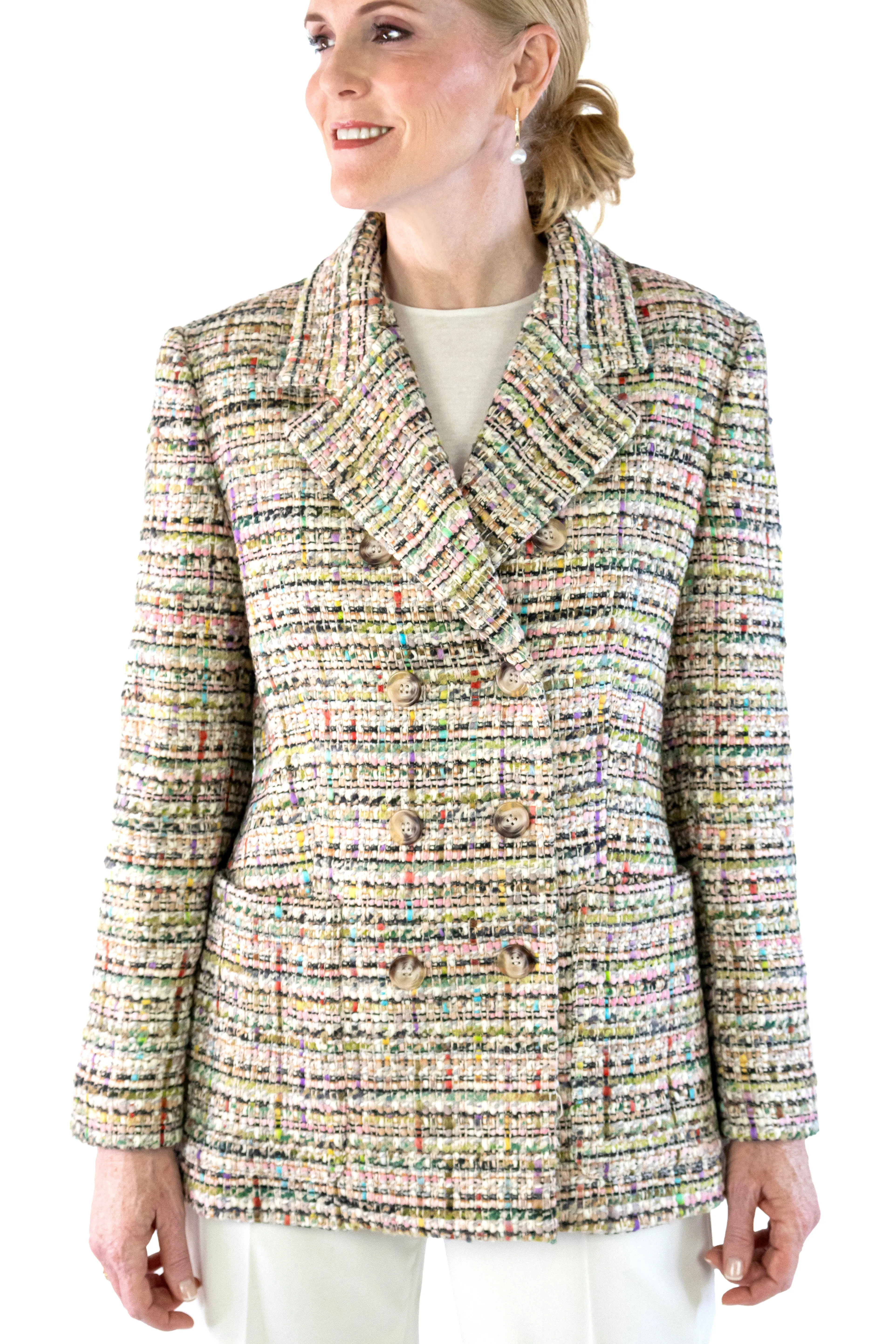 Double-Breasted Tweed Jacket