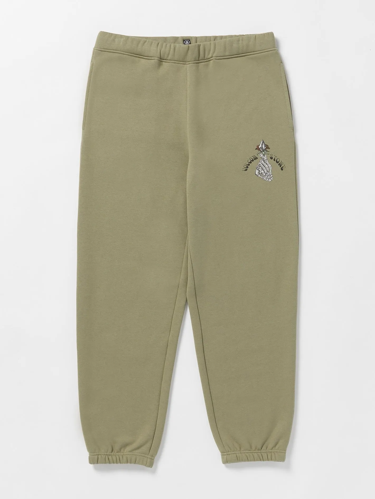 Earth Tripper Elastic Waist Fleece Pants - Thyme Green