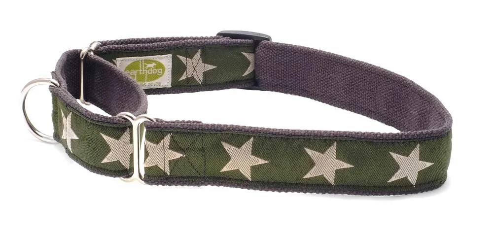 Earthdog Martingale Hemp Dog Collar, Star Pattern * Save 10% Buy 2 *