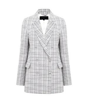 Effie Boucle Blazer - Classic Cream-Blacko