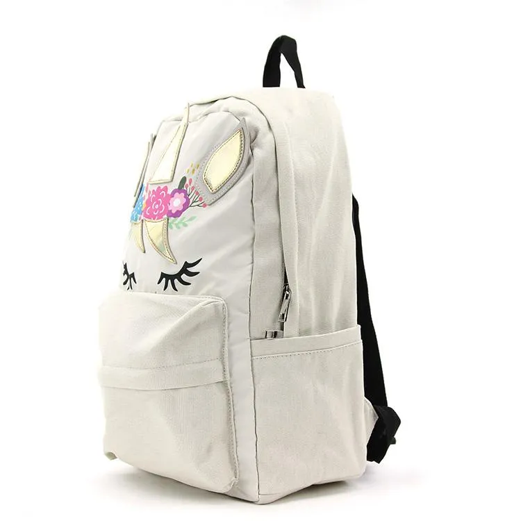 Enchanting Unicorn Canvas Backpack - A Magical Companion for Your Adventures