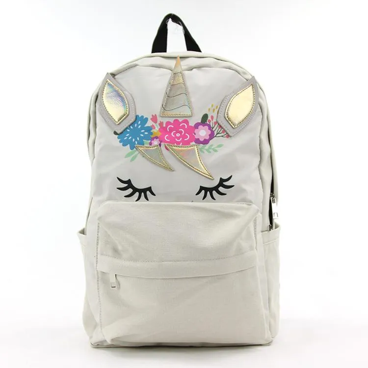 Enchanting Unicorn Canvas Backpack - A Magical Companion for Your Adventures