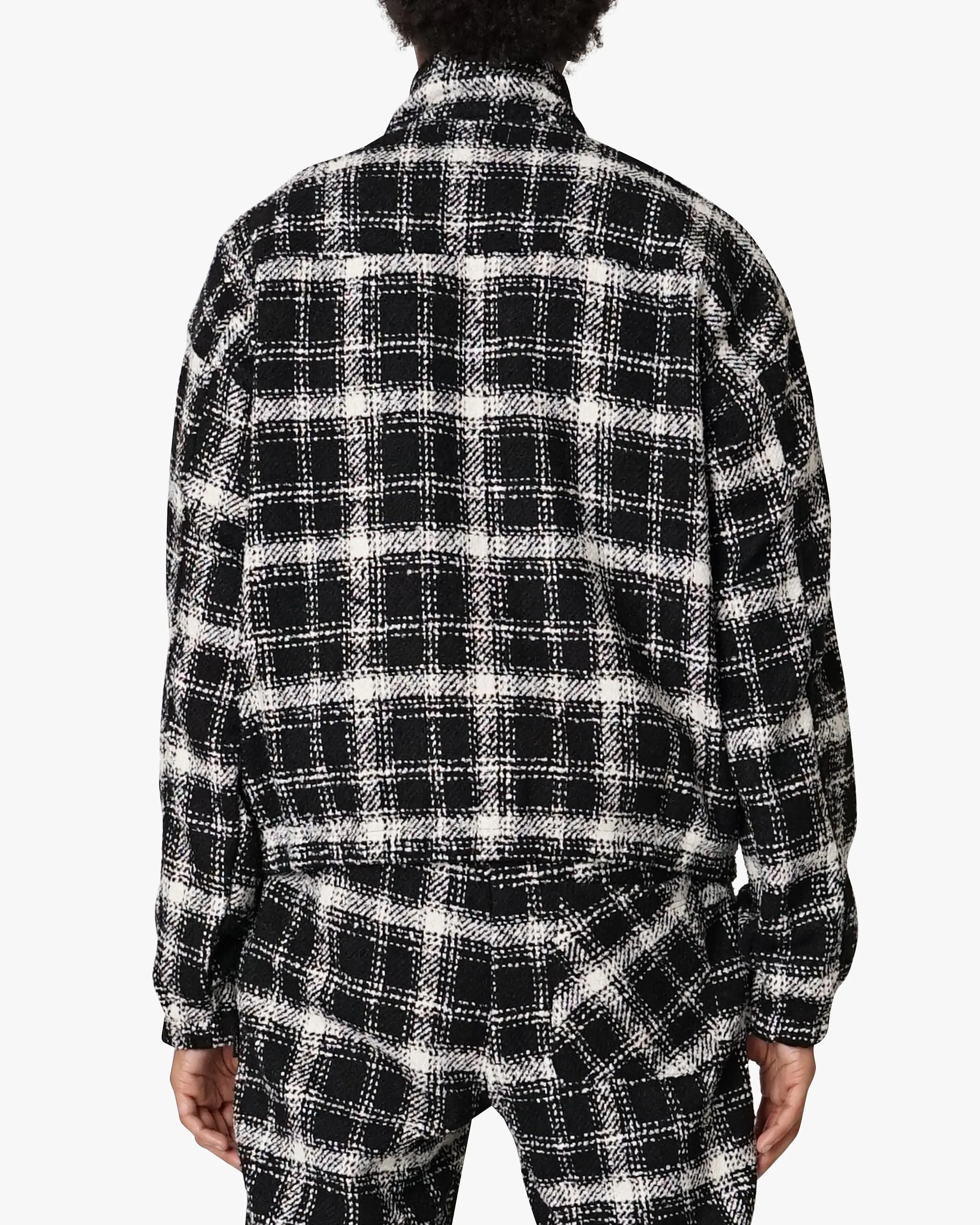 EPTM FLANNEL HALF-ZIP PULLOVER -BLACK