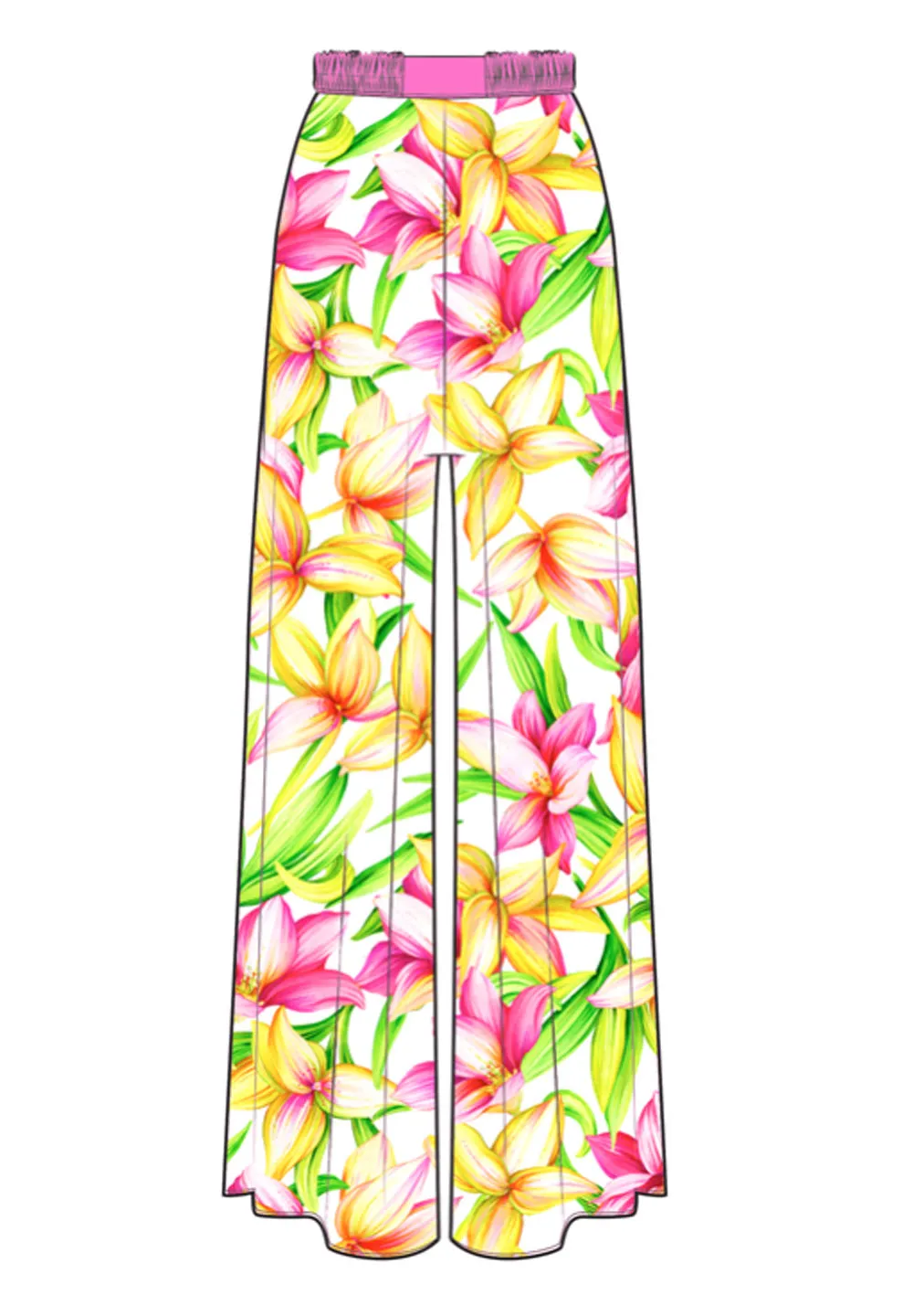 Euphoria - Floral Love Pants (Neon Pink)