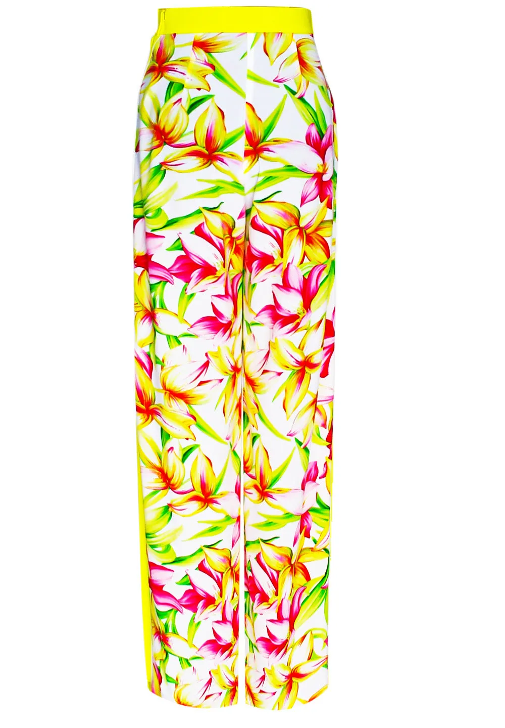 Euphoria - Floral Love Pants (Neon Yellow)