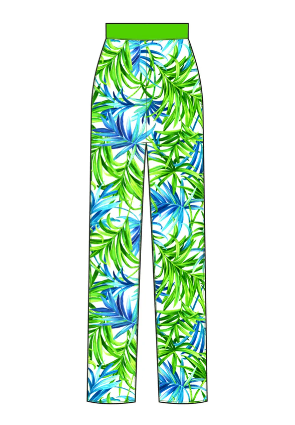 Euphoria - Paradise Palm Pants (Neon Green)