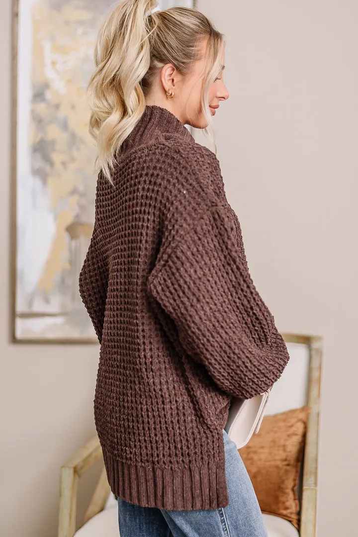 Fall Girly Turtleneck Sweater | {Brown}