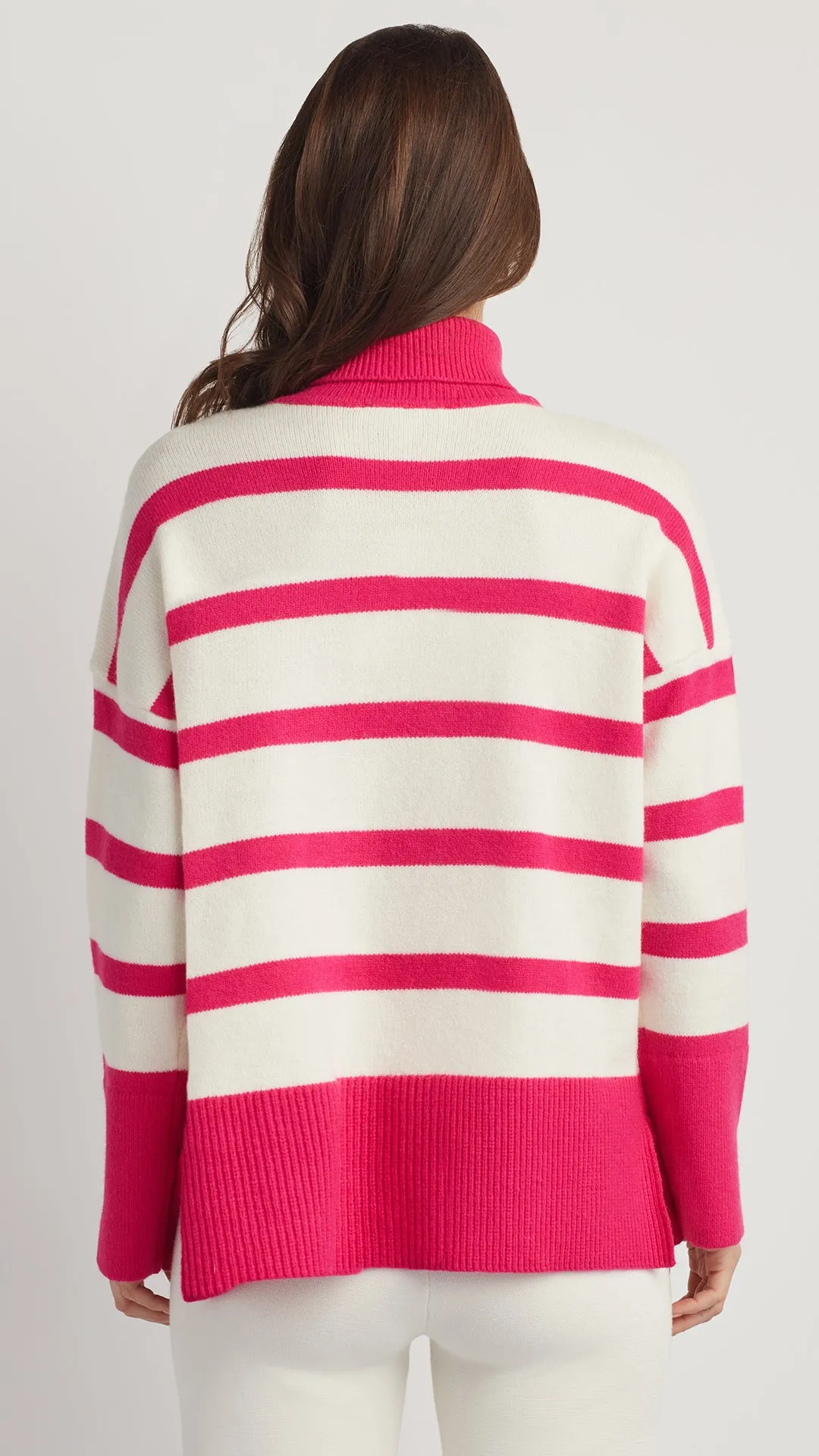 FIONA STRIPED TURTLENECK SWEATER