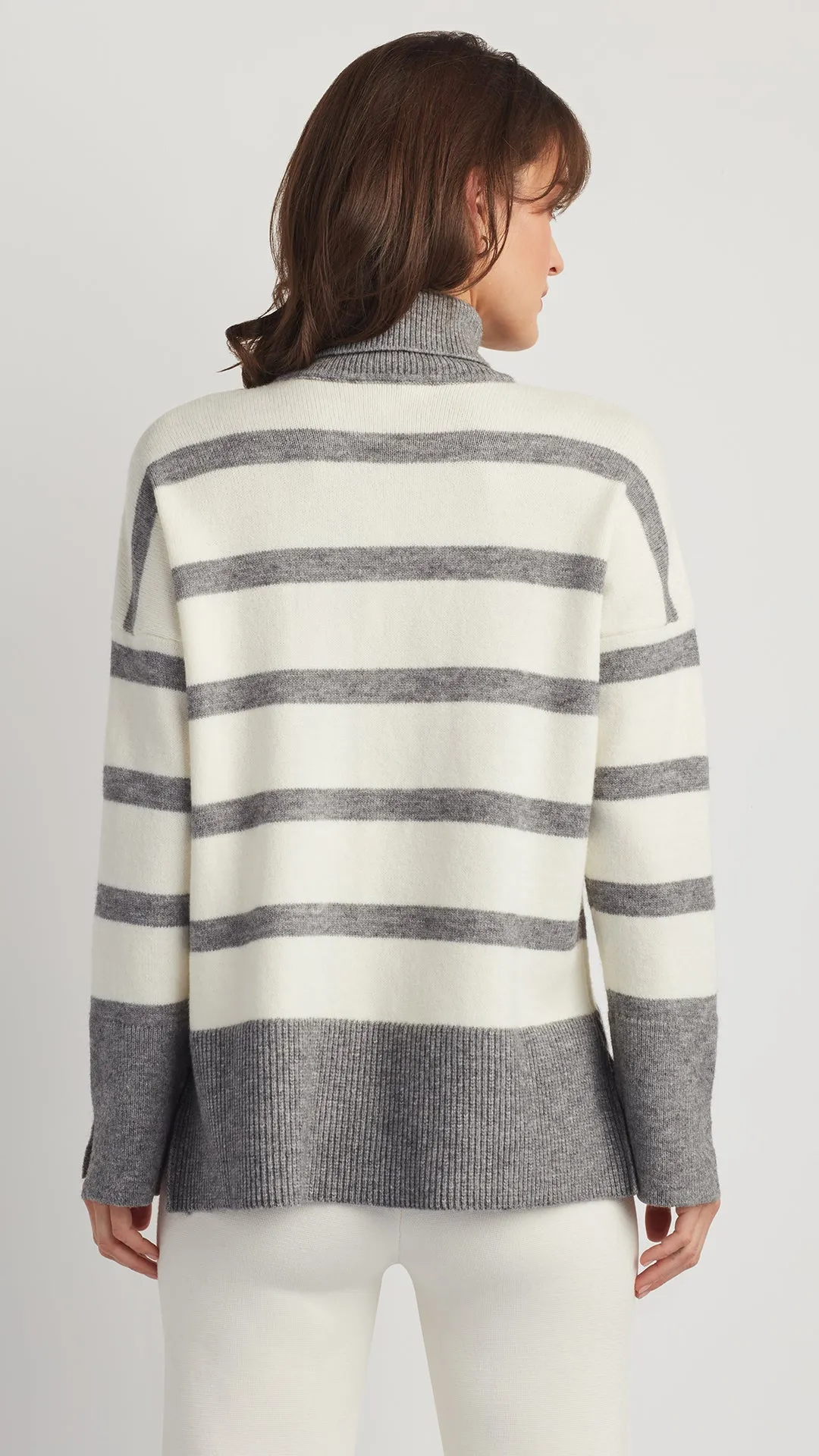 FIONA STRIPED TURTLENECK SWEATER