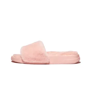 Fitflop Women Iqushion Shearling Slides |FQ6-A35| Pink Salt