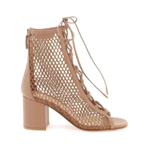 Gianvito Rossi open-toe mesh ankle boots with