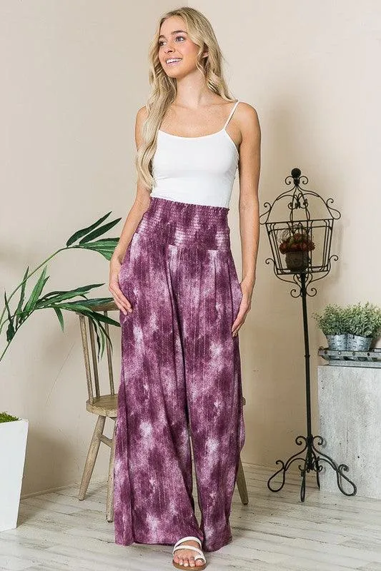 High Waist Wide Leg Pants with Pockets