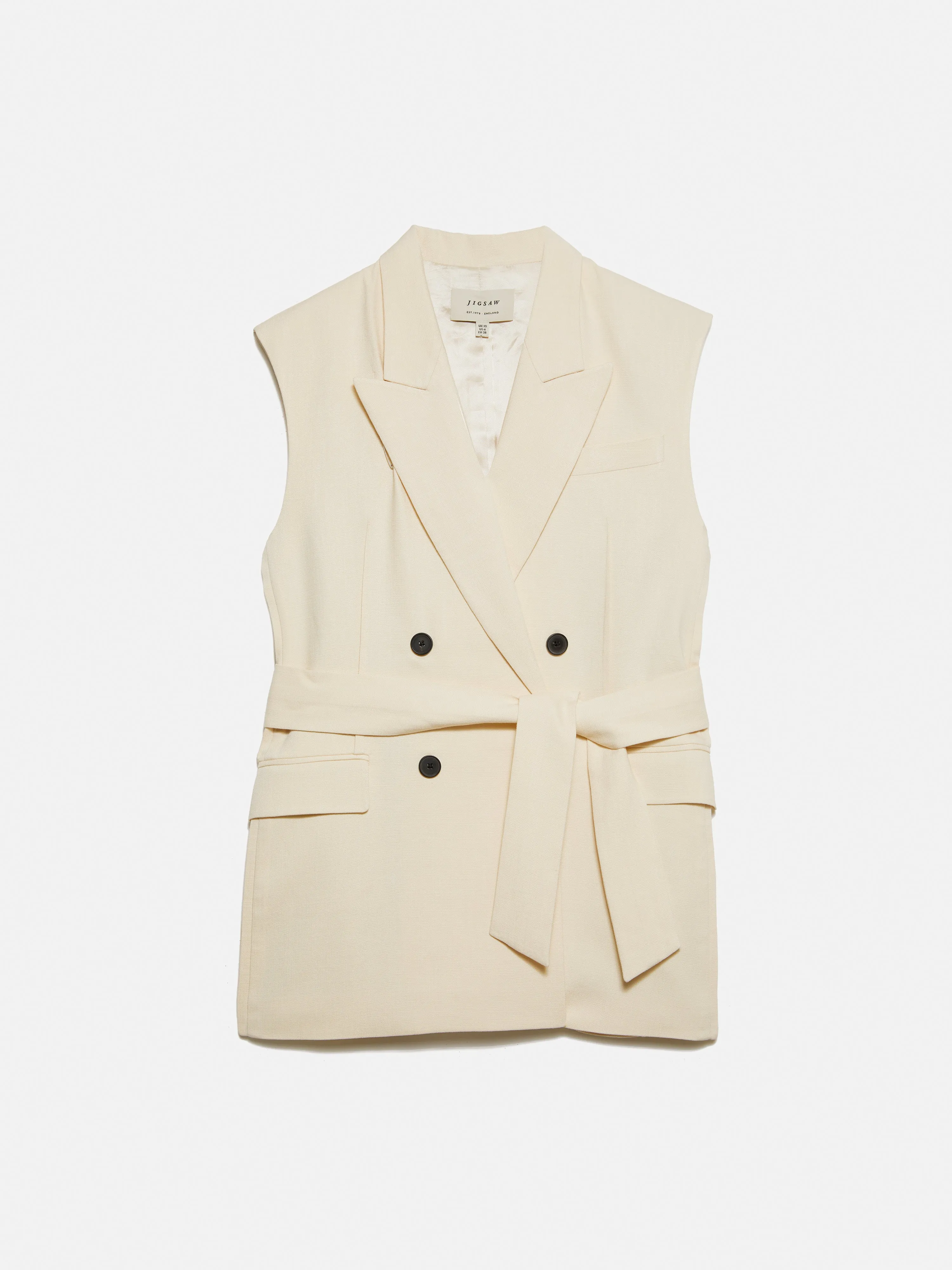 Hopsack Tatton Waistcoat | Cream