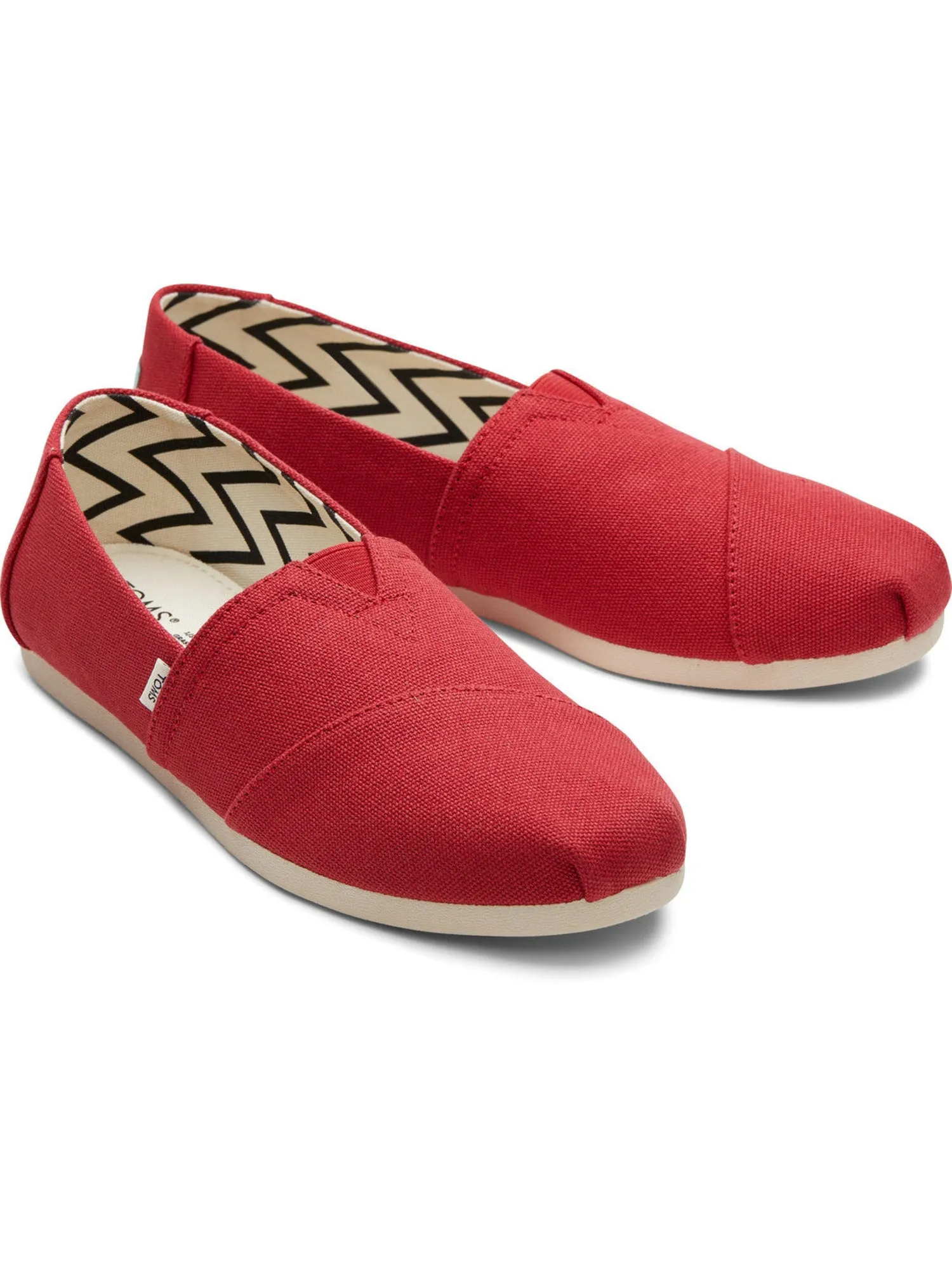 Iconic Alp Cotton Soft Red Canvas Slip Ons